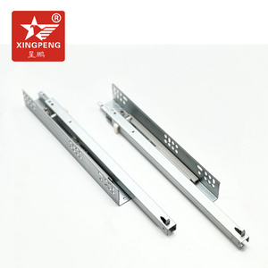 Manufacturer Telescopic Cabinet Full Extension Soft Close Undermount Drawer Slide