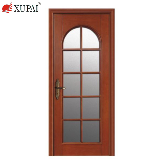 Hotel pvc bathroom door glass inserts wooden frame door pvc coating door for sale