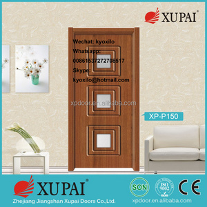 Hot Sale Pvc Doors with Matte Glass for Romania Nigeria Apartment Door Estate Wooden interior Door & Windows