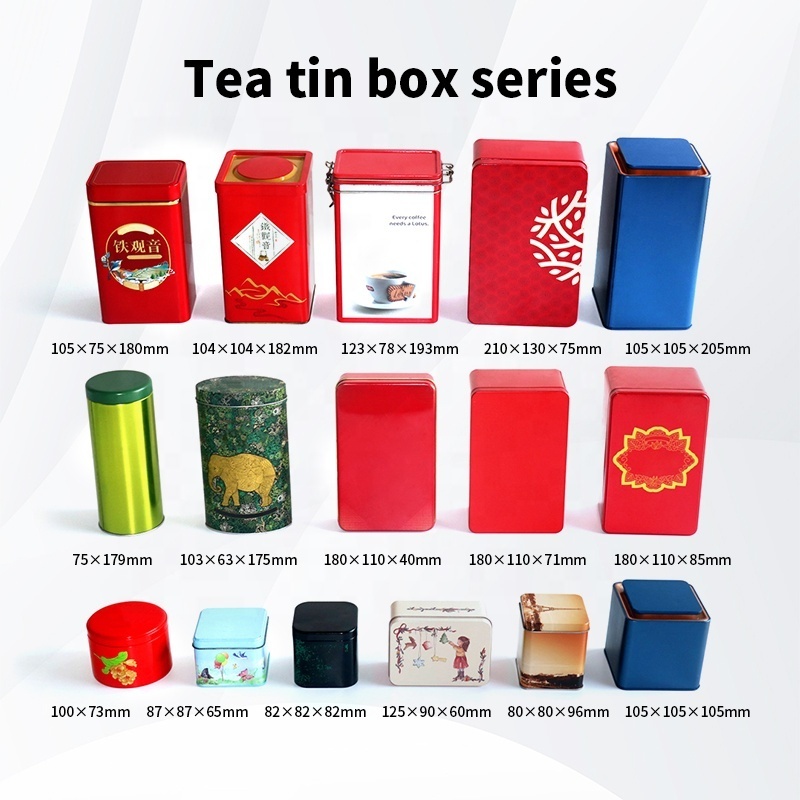 Wholesale Custom Printed Luxury Tea Tins Packaging Airtight Coffee Containers Empty Metal Round custom Tin Can For Tea