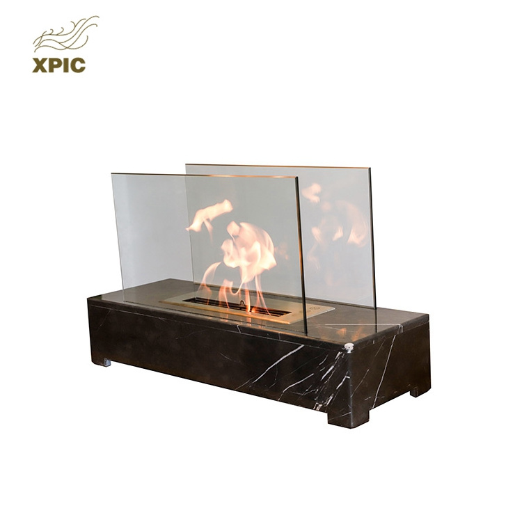 Factory Cheap Sell Modern Indoor Table Fire Pit Ethanol Marble Fireplace