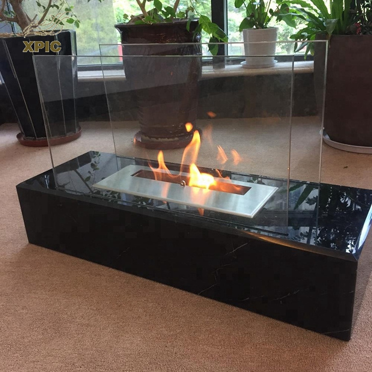 Indoor ethanol fireplace tabletop Portable Gas Square Modern tabletop fireplace