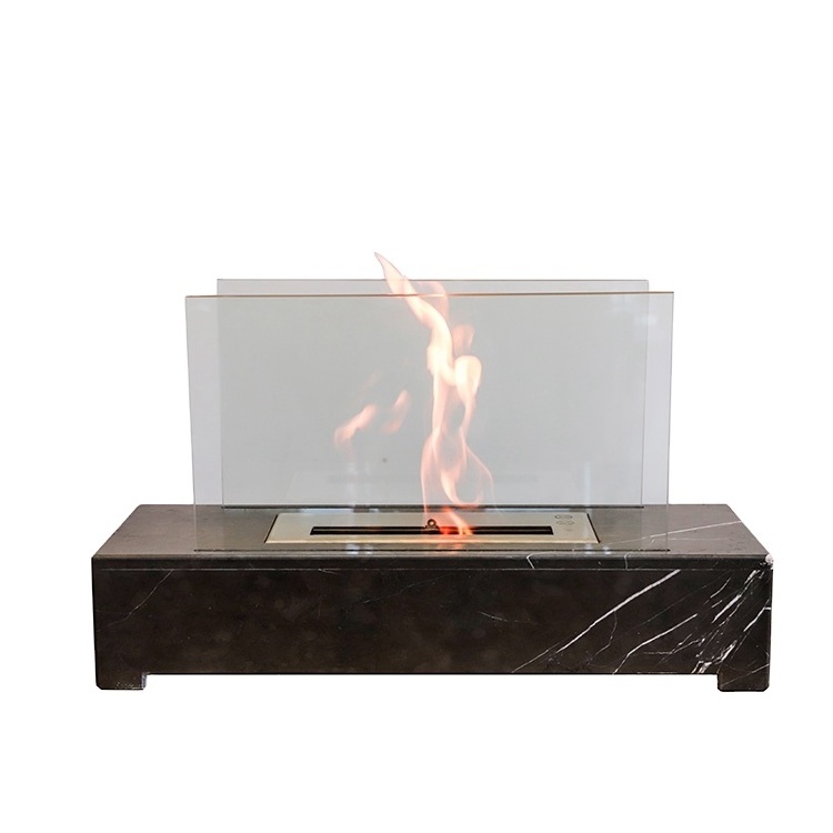 Factory Cheap Sell Modern Indoor Table Fire Pit Ethanol Marble Fireplace