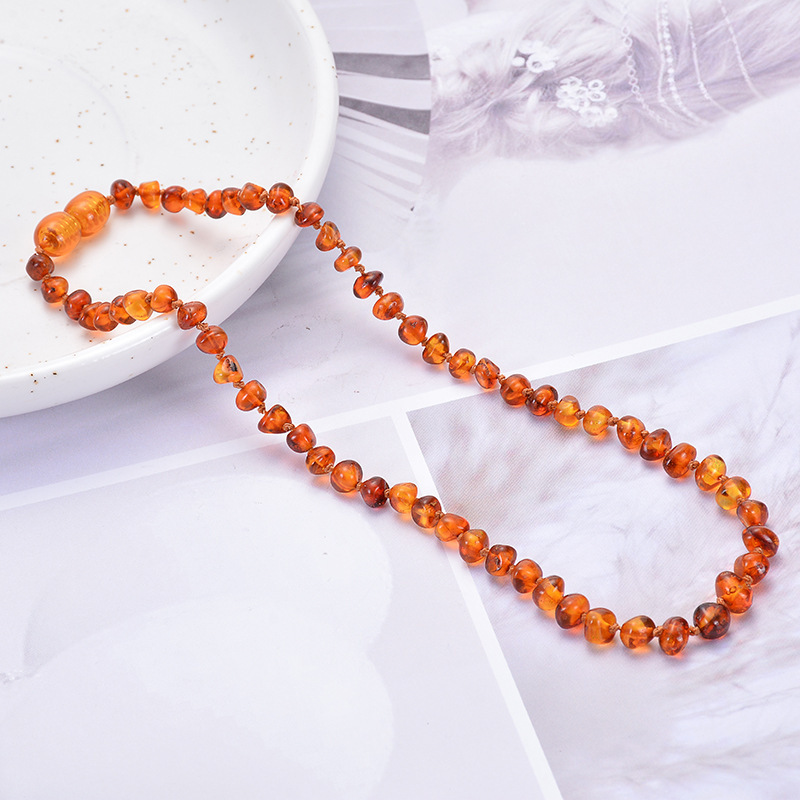 High quality baby Amber Natural stone necklace kids necklaces jewelry