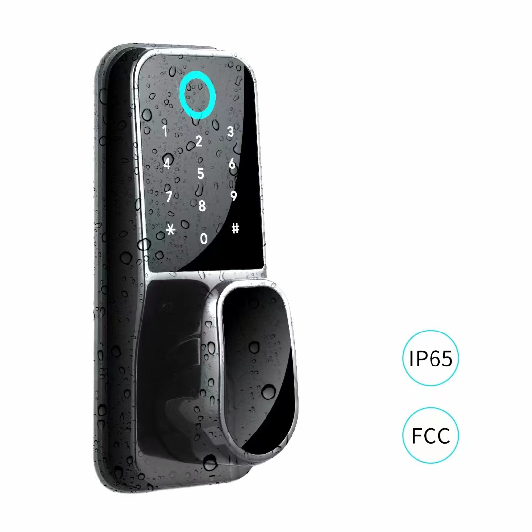 Metal IP65 Waterproof Rainproof Biometric Fingerprint Smart Digital Door Lock Touch Screen Keypad TTLock wireless door lock