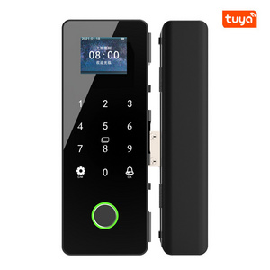 Office Wifi Tuya Smart Lock Fingerprint Lock Glass Door Sliding Door without Hole Office Door Keyless Home Remote Control Lock