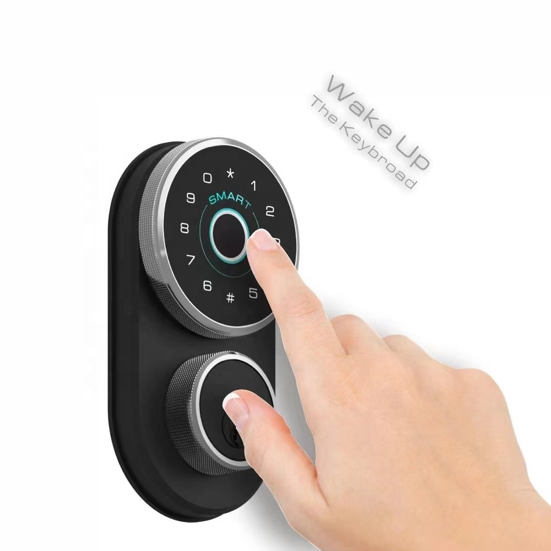 New hotsale US standard single latch deadbolt Tuya WIFI Bluetooth security door lock Biometric Fingerprint Smart Door lock