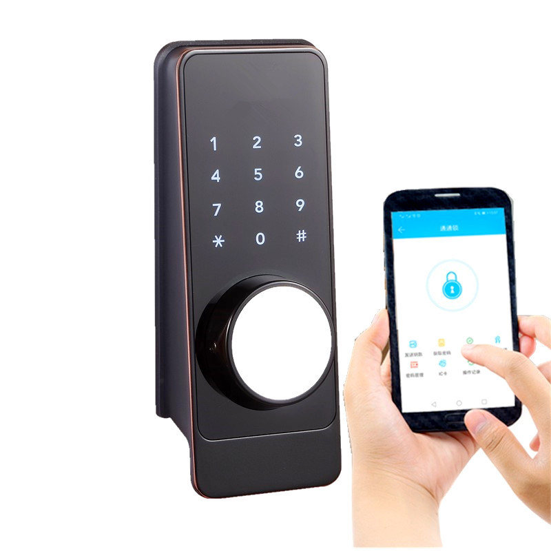 Smart Tuya WiFi Blue tooth TTLock App card Smart Digital Door Lock Touch Screen Keypad surface mounted rim type deadbolt type