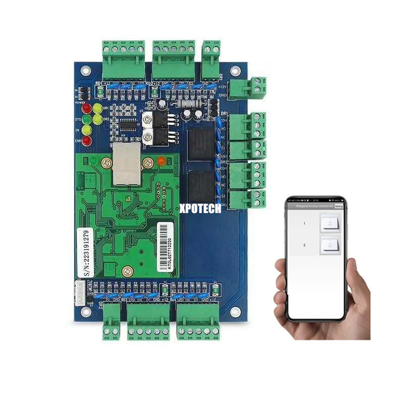 High Security Access Control Panel Two Door Two Ways TCP/IP 40000 User Biometric Door Access Control Board