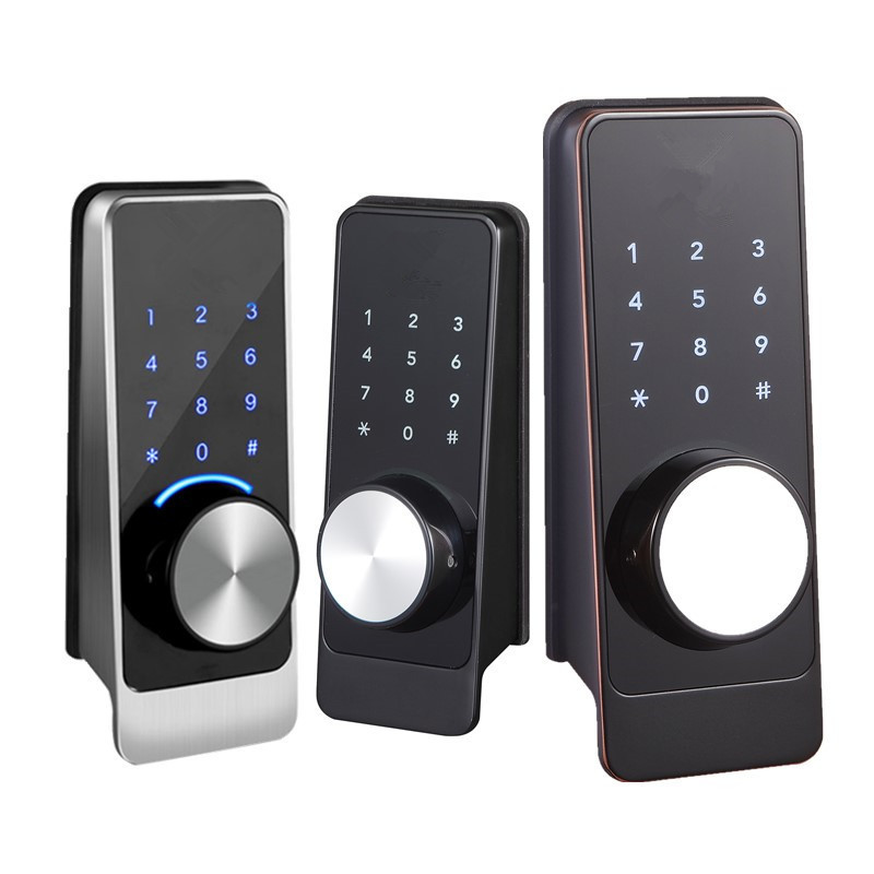 Smart Tuya WiFi Blue tooth TTLock App card Smart Digital Door Lock Touch Screen Keypad surface mounted rim type deadbolt type