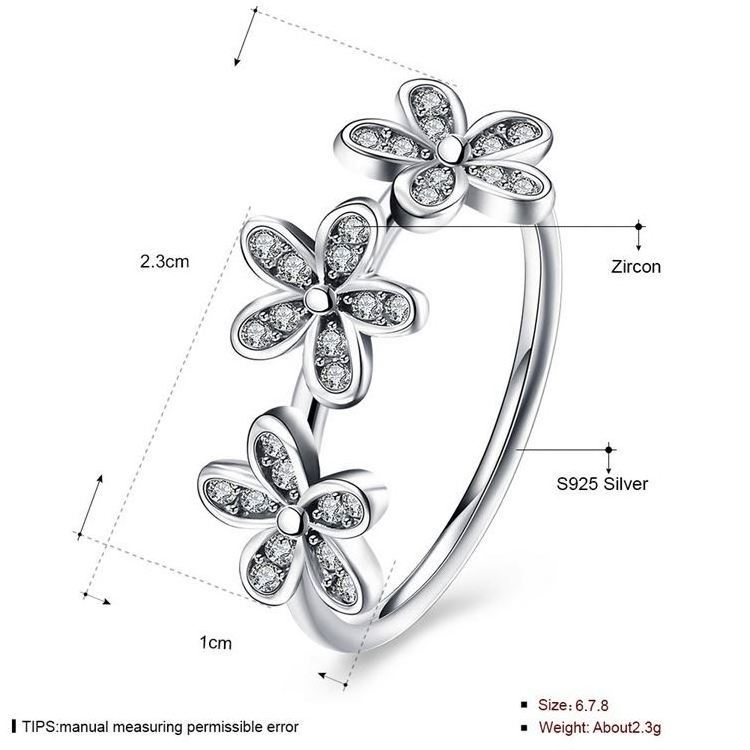 High quality silver 925 Silver 5925 Diamond Adjustable Ring Jewelry