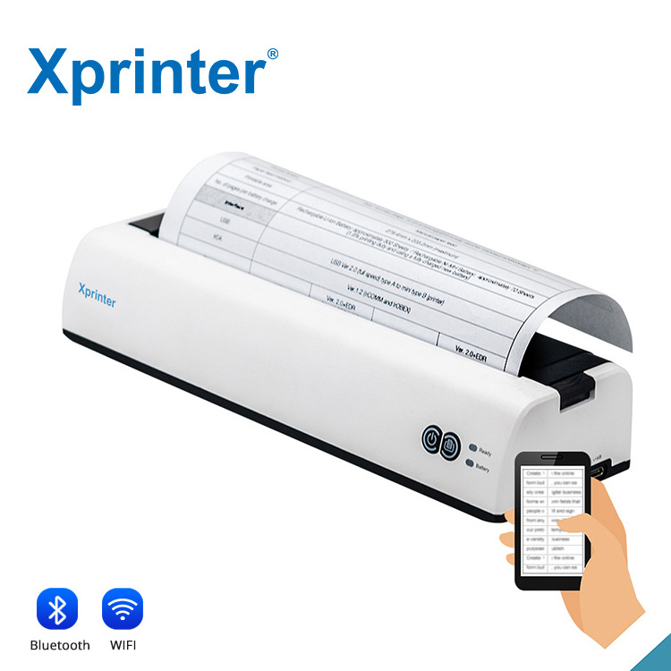 Xprinter XP-P81 Portable Printer A4 Rechargeable printer Bluetooth Wireless White Portable A4 Thermal Printer