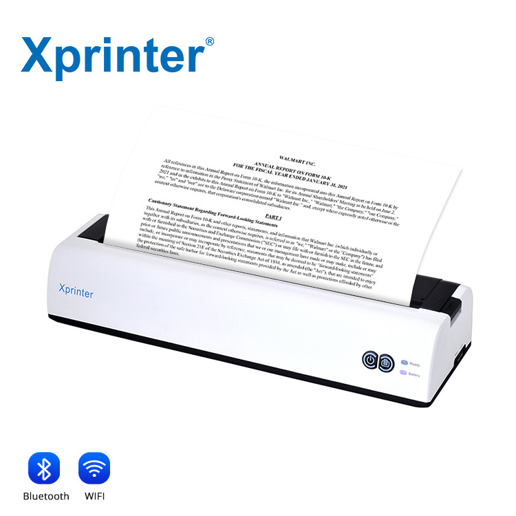 Xprinter XP-P81 Portable Printer A4 Rechargeable printer Bluetooth Wireless White Portable A4 Thermal Printer