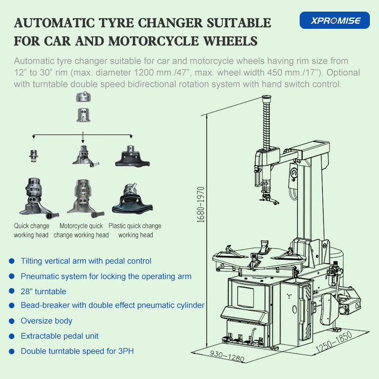 12''-30'' Car Service Station Equipment Automatic Tire Changer Machine to Change Tire for Tyre Changing Repair Garage