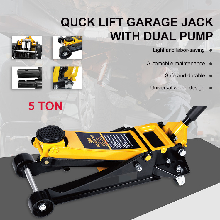 Low Profile Car Hydraulic car lift jack 5 Ton High Quality With Dual Pump/auto garage equipment automatic wheel balancer