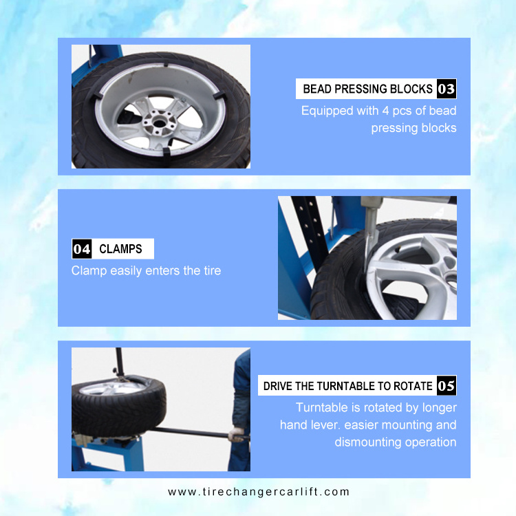 Customized color car wheel changing automatic tire changer combo set tire service solution motorcycle tire changer