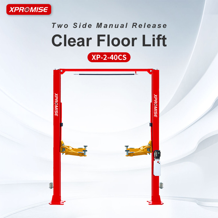 XPROMISE two side manual release clear floor lift two post lift/auto lift/small scissor lift mobile scissor lift for sale