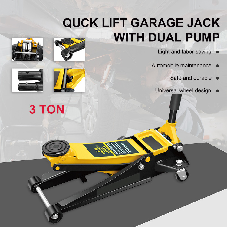 Standard 3 Ton Hydraulic Low Profile Car Lift Jack with Dual Pump/truck wheel balancer automatic tyre changer wheel alignment