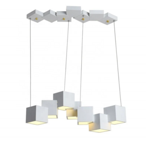 Creative Rubik cube white chandelier house decorative hanging pendant ceiling lamps led black modern pendant light