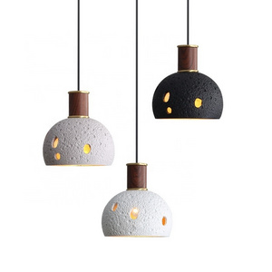 Black small resin ceiling chandelier lamps modern creative suspension kitchen hanging lighting fixtures hotel pendant light