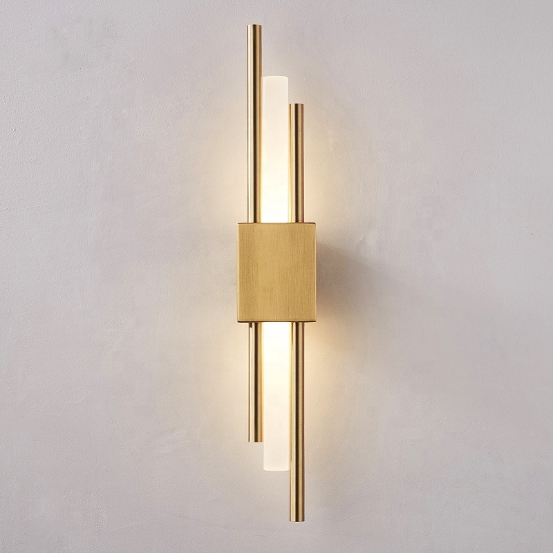 Nordic modern wall mounted sconce reading lighting fixtures led gold metal home indoor luxury creative acrylic wall lamps