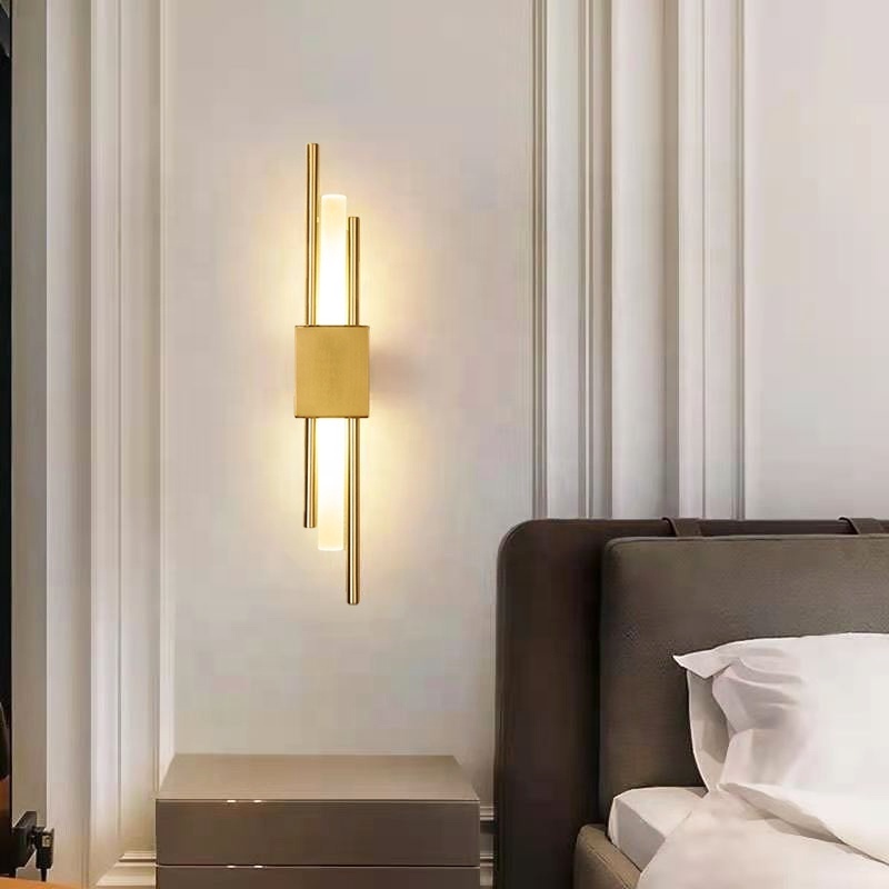 Nordic modern wall mounted sconce reading lighting fixtures led gold metal home indoor luxury creative acrylic wall lamps