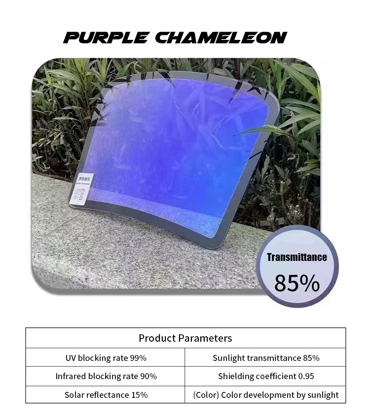 Hot Selling Chameleon Coloured Car Window Tint Film 80% 85% 70% VLT Photochromic Red Color Tint Film Chameleon Car Window Film