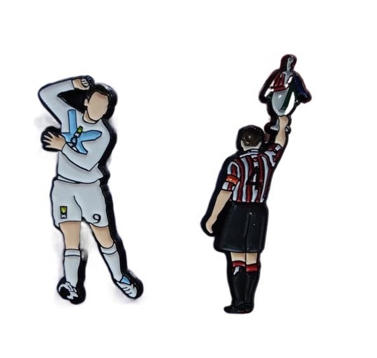 Top Selling Wholesale Design Custom football and baseball players Enamel Pin The Anime Metal Custom hard Enamel Pins