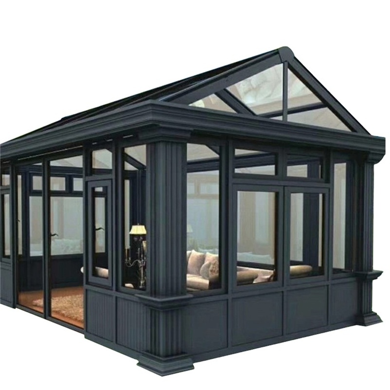 Winter Garden Aluminum Enclosure Solarium Metal Sun Room Four Season Kit Prefab Outdoor Green Glass House