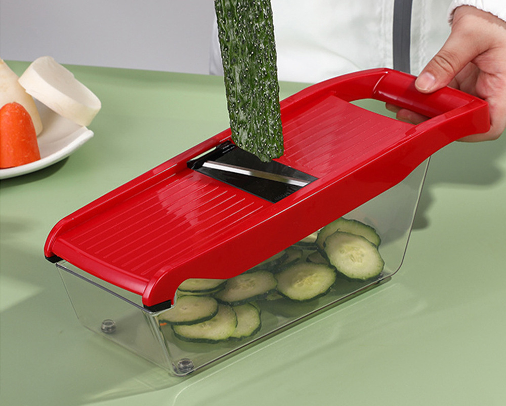 Factory Wholesale 10 In 1 Vegetable Chopper Stainless Steel Multifunctional Mandoline Veggie Slicer With Container