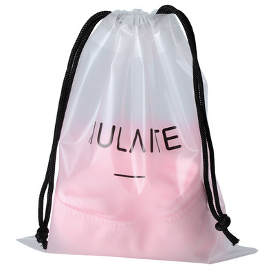 Custom Large Eco Friendly Drawstring Bag Plastic Frosted Bags Packaging Poly Bag For Clothes