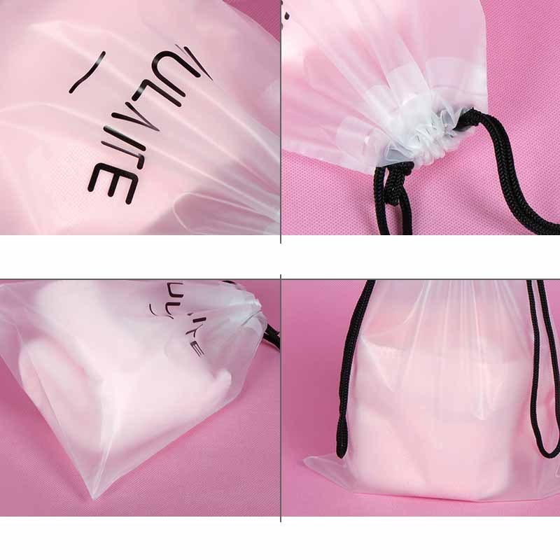 Custom Large Eco Friendly Drawstring Bag Plastic Frosted Bags Packaging Poly Bag For Clothes