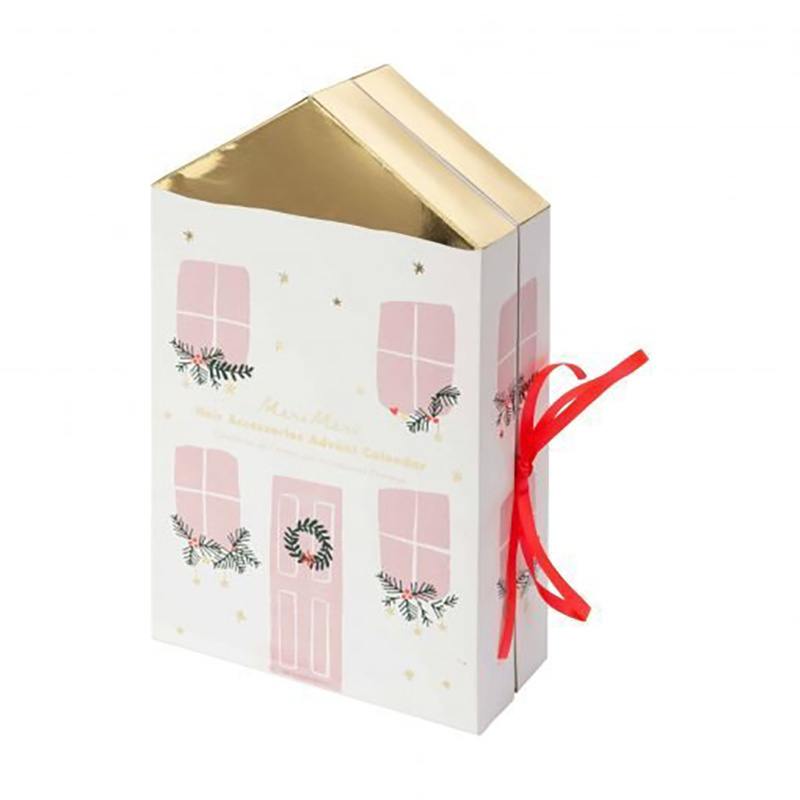 24 Day Empty Paper Box Roof House Shape Advent Calendar