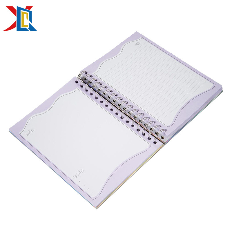 2022 fresh design spiral holographic foil printing journal organizer holographic notebook