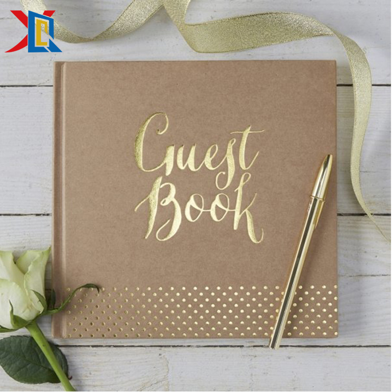 Customized Paper Hardcover Wedding Books Printing Signature Guest Book