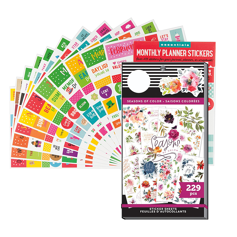 Eco-friendly Planner Stickers Sheets Custom Sticker Book With Elastic Bang