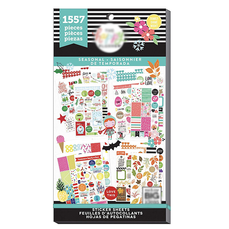 Eco-friendly Planner Stickers Sheets Custom Sticker Book With Elastic Bang