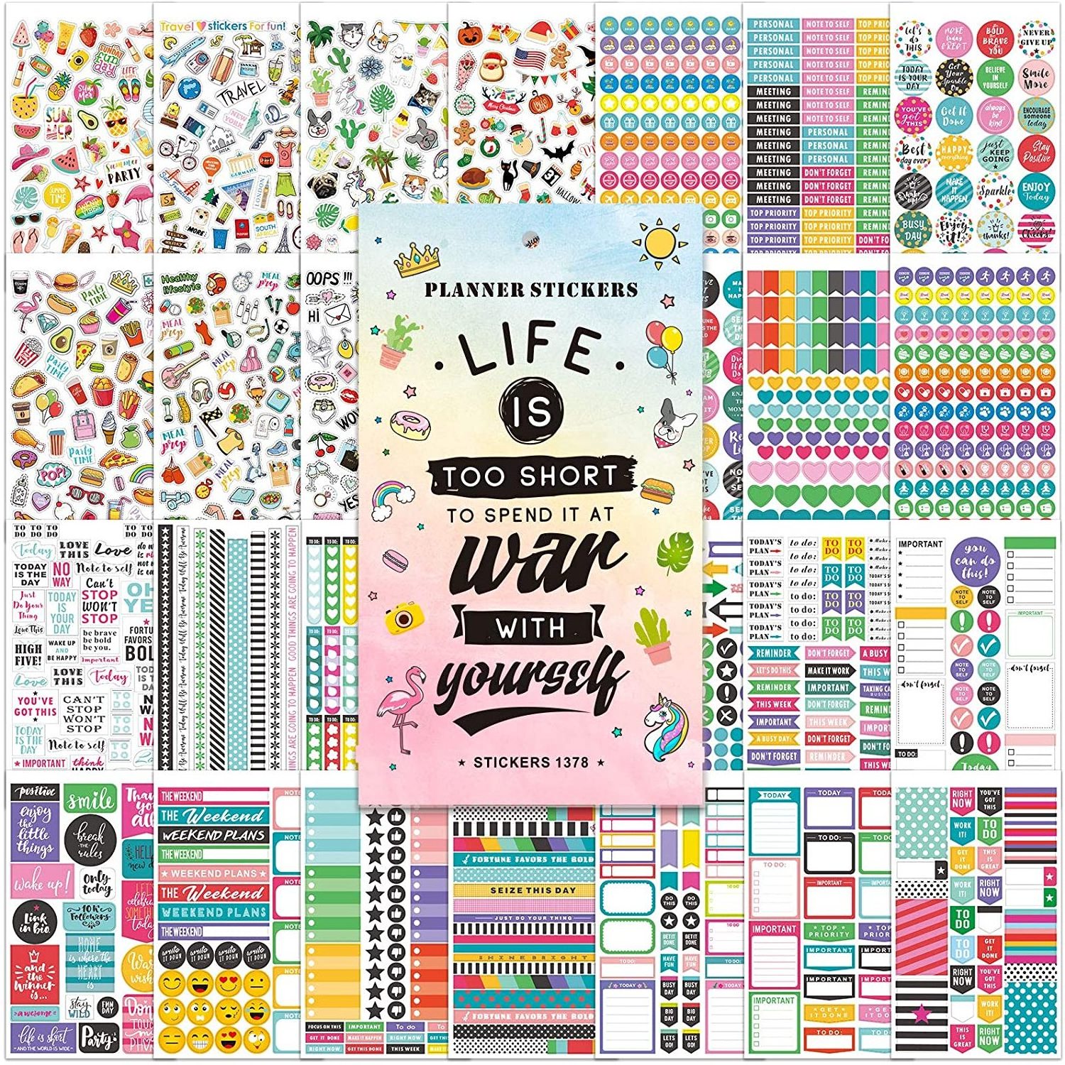 Eco-friendly Planner Stickers Sheets Custom Sticker Book With Elastic Bang