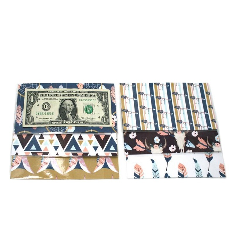 Custom Logo Printing 6 Set Paper Cash Budget Envelope For Home