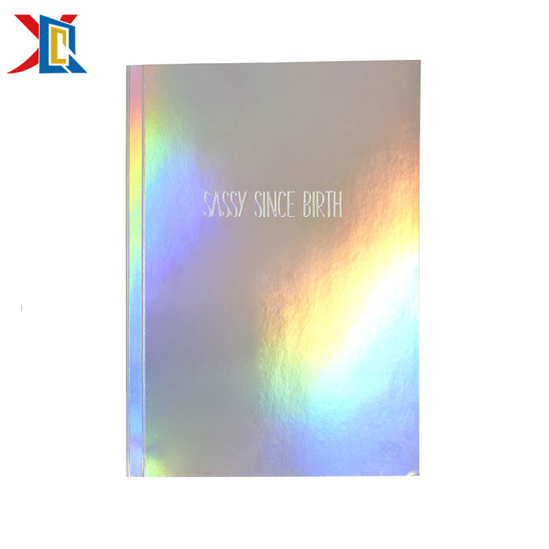 2022 fresh design spiral holographic foil printing journal organizer holographic notebook