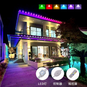 Holiday Smart Rgbic Led Christmas Permanent Outdoor Lights IP68 Track Home Under Eave Trim Led Pixel Light