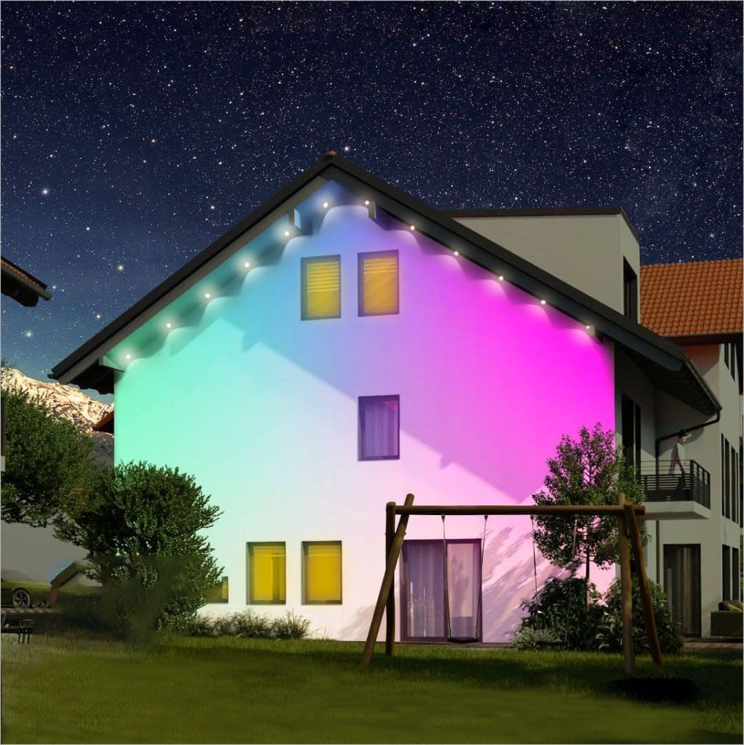 2024 pixel lights Christmas Eaves lights Changeable Color 24v RGB Controller Strip Led Pixel Light flexible display