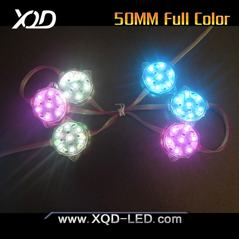 XQD  pixel led panel point light rgb model 50 mm ic dmx 5years