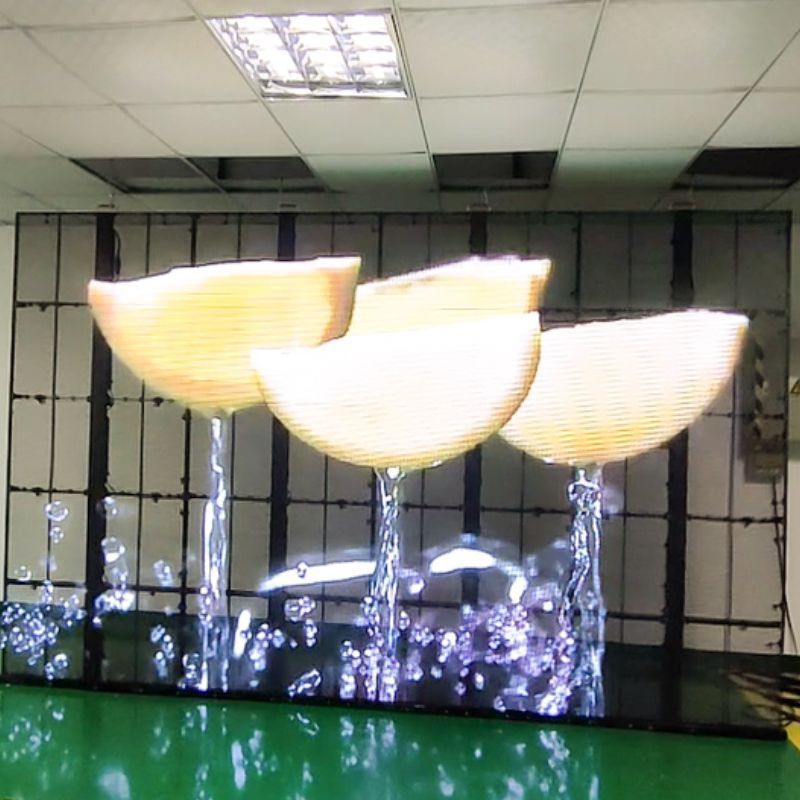 P3.9 7.8 indoor RGB Led led transparent glass advertising screen shoes store led transparent screen giant led screen