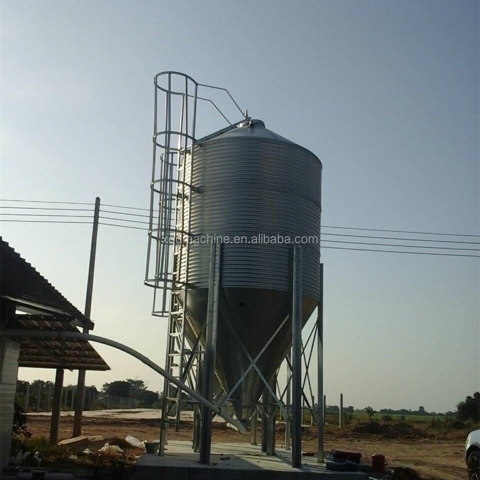 33.5ton silo chicken farm silo for feed storage feeding line