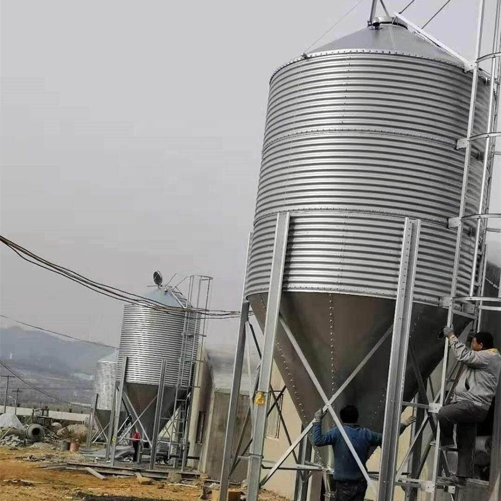 33.5ton silo chicken farm silo for feed storage feeding line