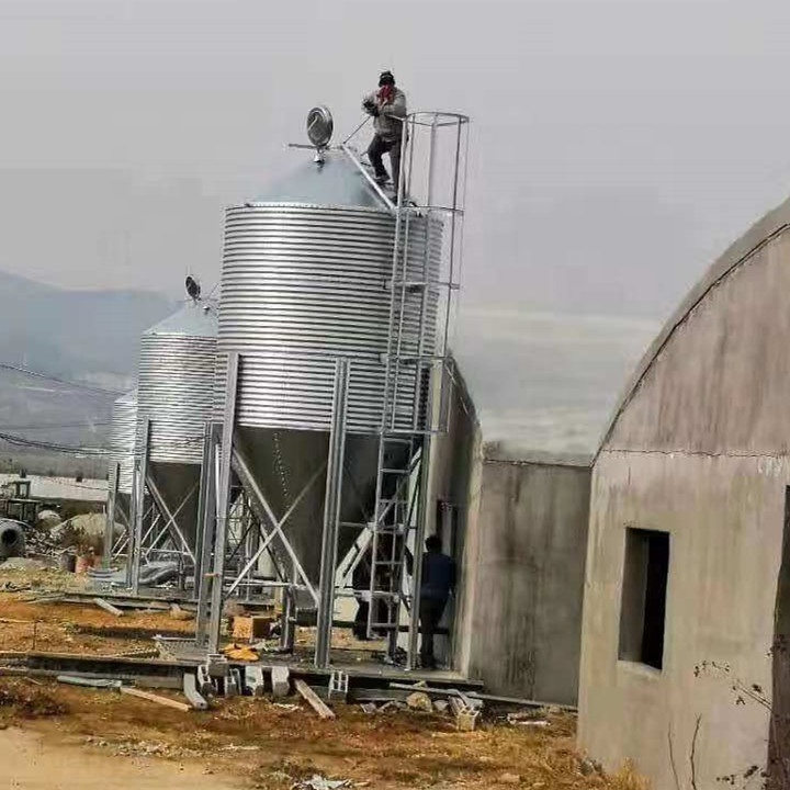 33.5ton silo chicken farm silo for feed storage feeding line