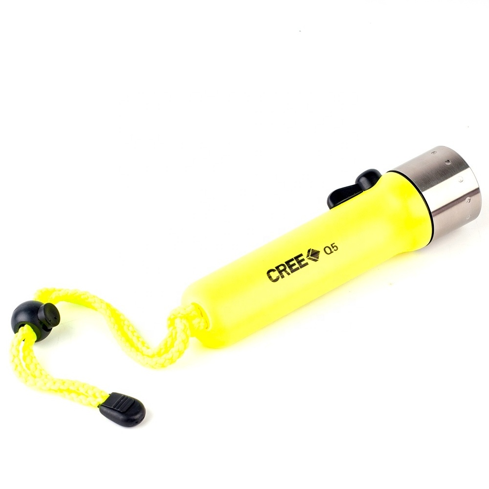 Manufacturer Supply Bright Light Q5 High Power Aluminum Alloy Led Diving Flashlight Waterproof Flashlight For Diving