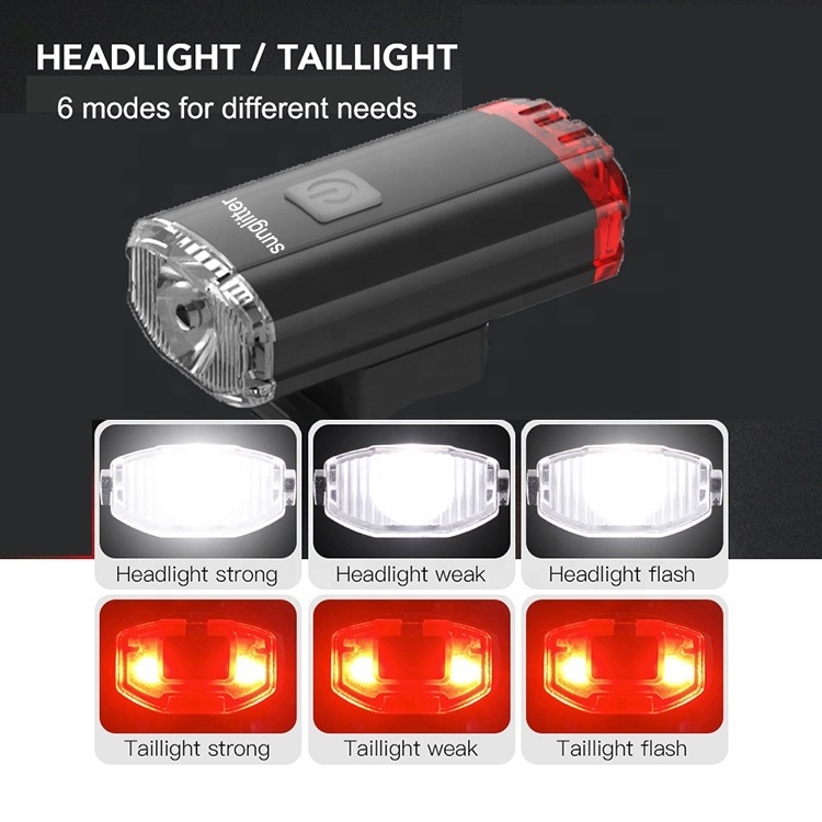 Small Size High Brightness Aluminum Alloy usb Rechargeable Led Helmet bicycle bike front light