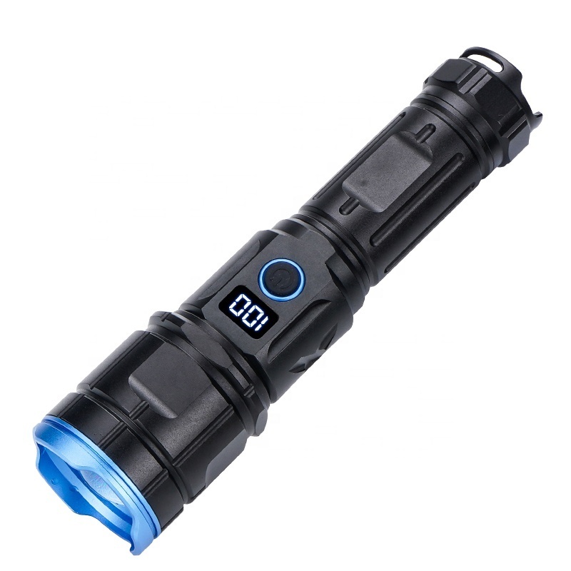 Multifunctional  Portable Charging Explosion-proof Zoom Digital Power Display Strong Flashlight